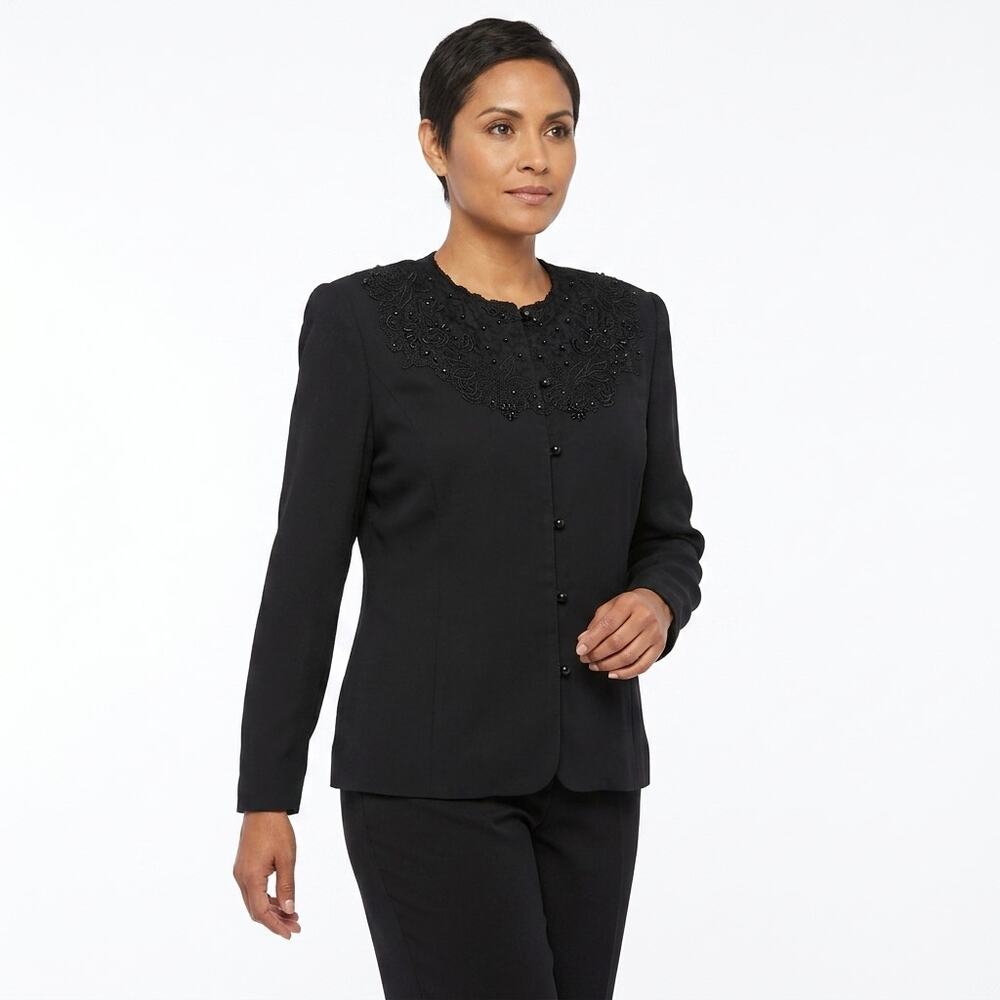 Kathy Che Black Jacket Women Size 12